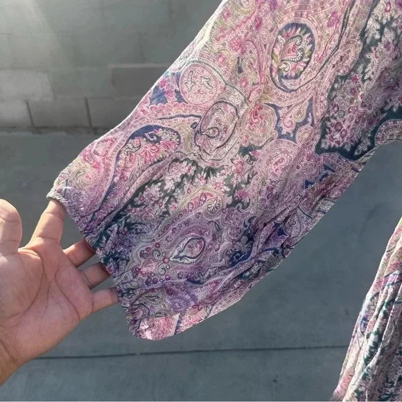 Mango Paisley Print Dress Large - Picture 3 of 6